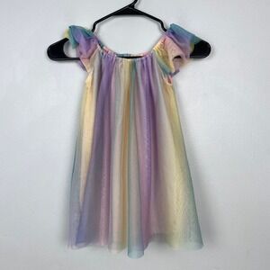 Okie Dokie‎ Rainbow Tutu Dress Multicolor Tulle Fairy Unicorn Halloween Size 3T